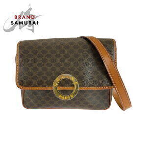 Celine Macadam Circle Logo Brown Shoulder Bag